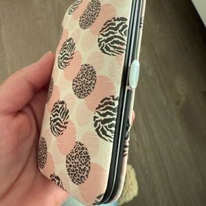 Stylish Pink and Black Animal Print Nail Kit